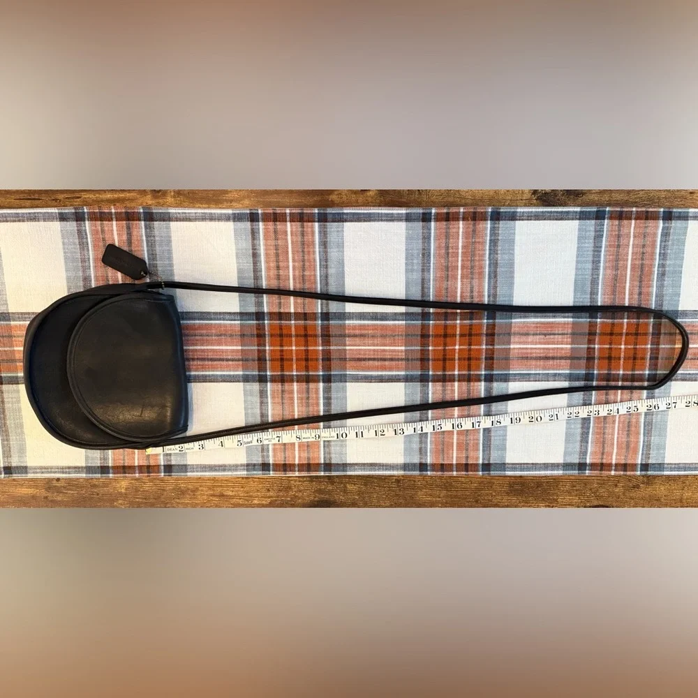 Coach Vintage Casey Black Leather Crossbody Bag USA made‎ - Picture 14 of 16